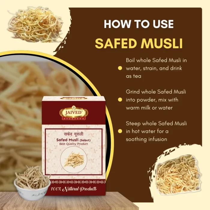 Safed Musli Whole (Sabut) - Safed Musli - सफेद मूसली - Chlorophytum borivilianum - Image 4