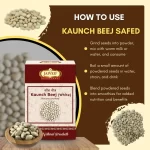 Kaunch Beej Safed - White Velvet Bean - कौंच बीज - Mucuna pruriens var. utilis - Image 4