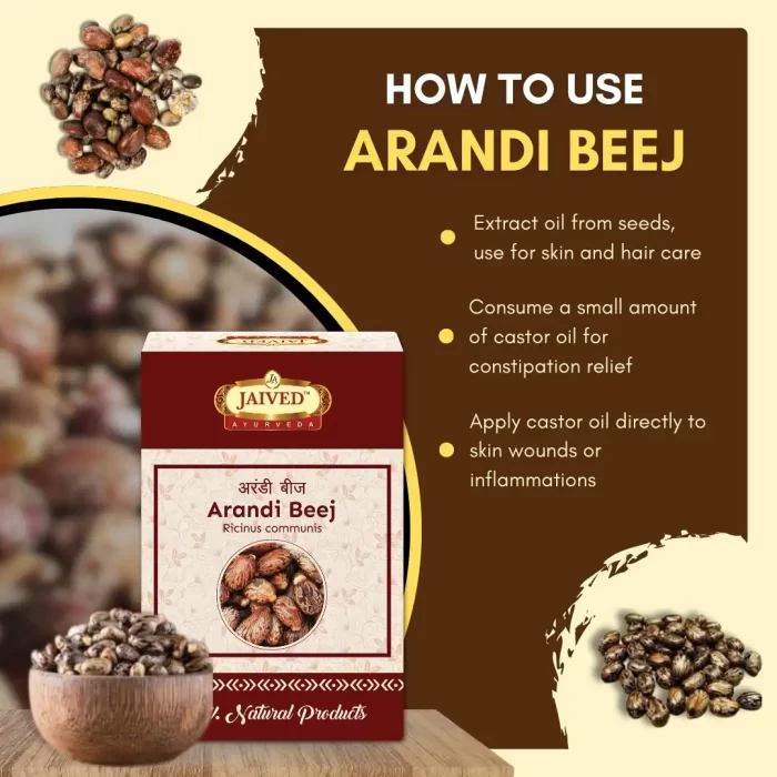 Arandi Beej - Castor Oil Plant - अरंडी बीज - Ricinus communis - Image 4